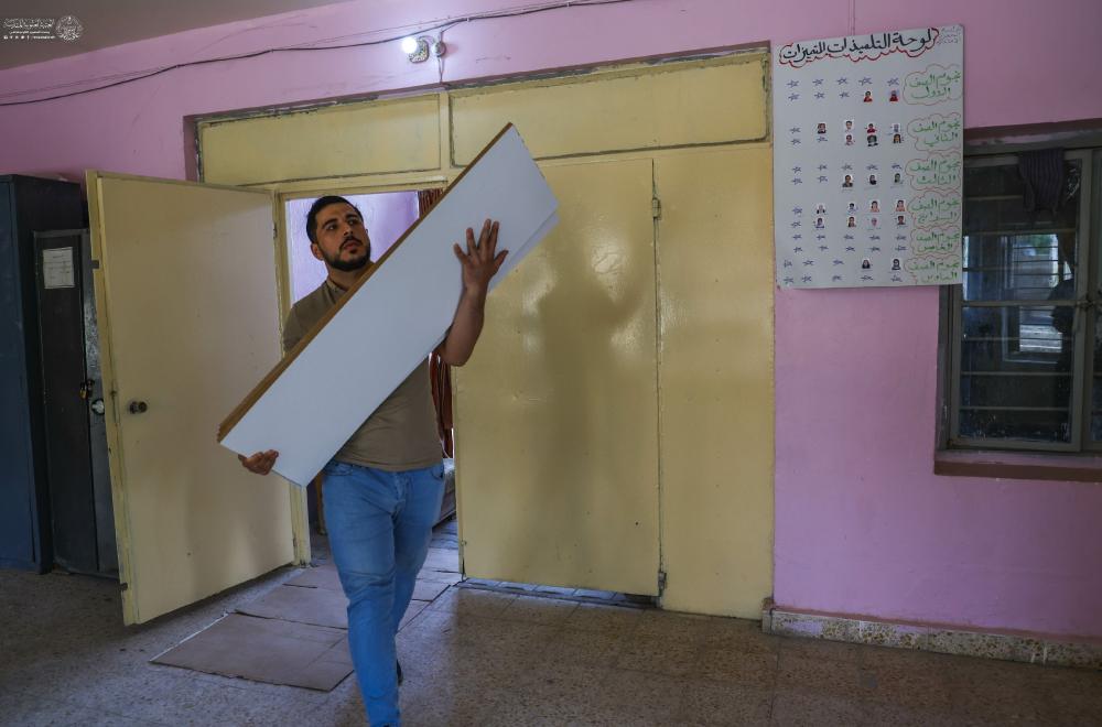 العتبة العلوية المقدسة تُعلن انطلاق حملة (عليٌّ أبونا) لتأهيل المقاعد الدراسية في 11 محافظة عراقية 