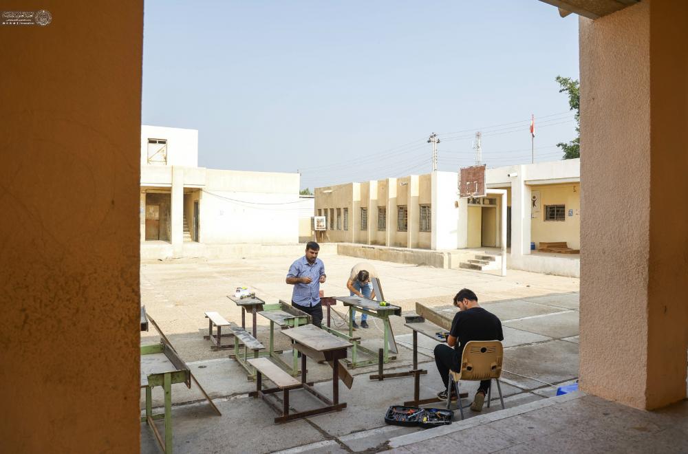 العتبة العلوية المقدسة تُعلن انطلاق حملة (عليٌّ أبونا) لتأهيل المقاعد الدراسية في 11 محافظة عراقية 