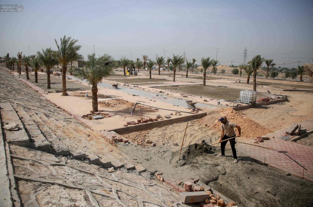 الكوادر الهندسية والفنية في العتبة العلوية المقدسة تحقق نسب إنجاز متقدمة في مشروع استراحة النخيل  
