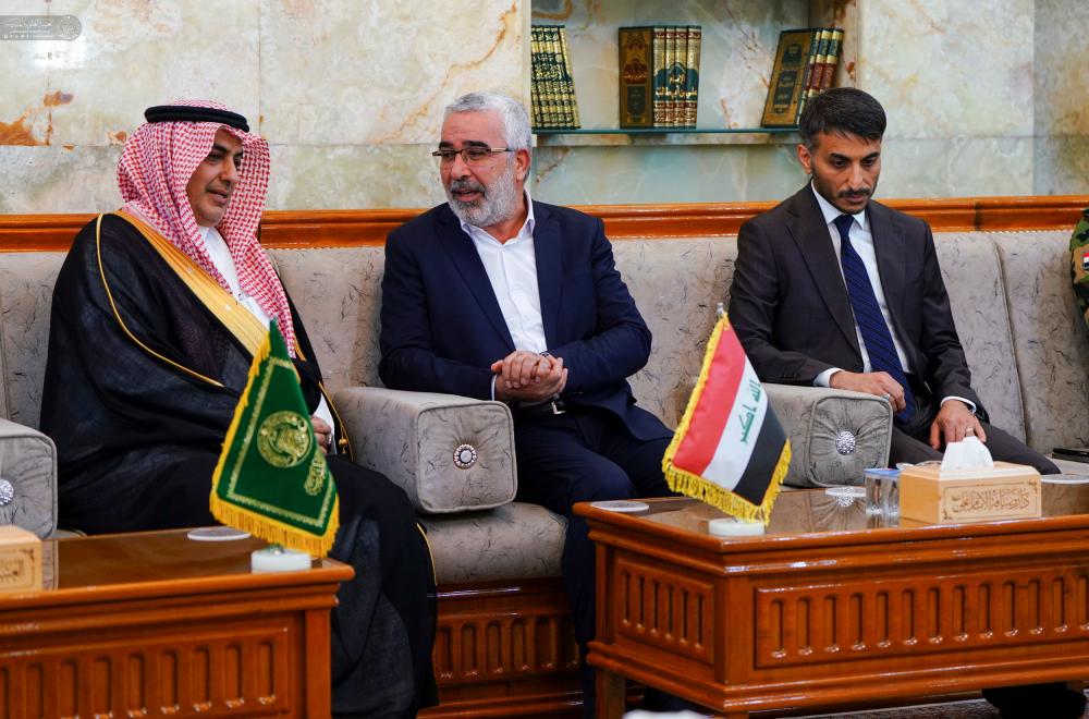 الأمين العام للعتبة العلوية المقدسة يستقبل سفير المملكة العربية السعودية لدى العراق 