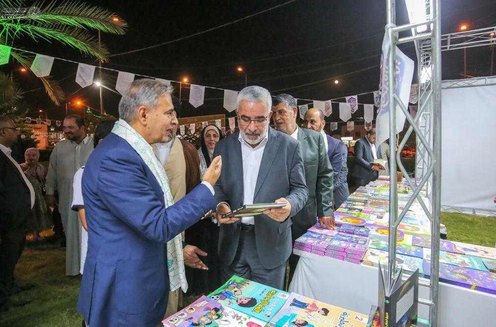 من ضمن فعاليات أسبوع الغدير الدولي الثالث عشر .. الأمين العام للعتبة العلوية المقدسة يفتتح معرض المحسن لثقافة الأطفال 
