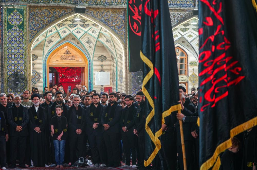 بحضور علمائي ورسمي .. العتبة العلوية المقدسة ترفع راية الحزن والحداد إيذاناً بحلول شهر محرم الحرام
