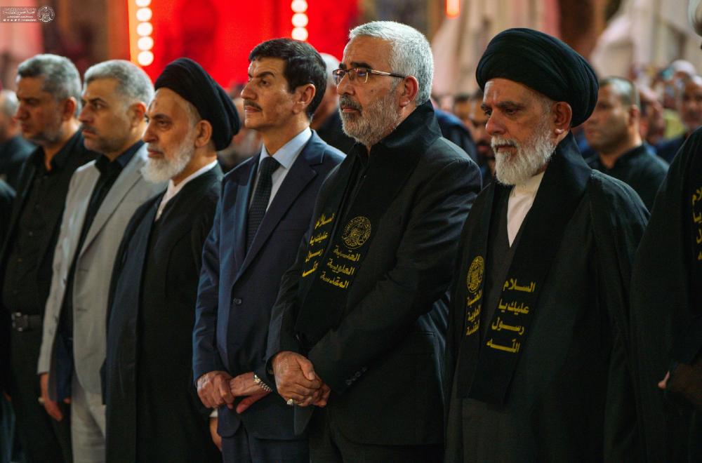 العتبة العلويّة المقدّسة ترفع راية الحزن حدادًا على رحيل النبي محمد (صلى الله عليه وآله وسلم)