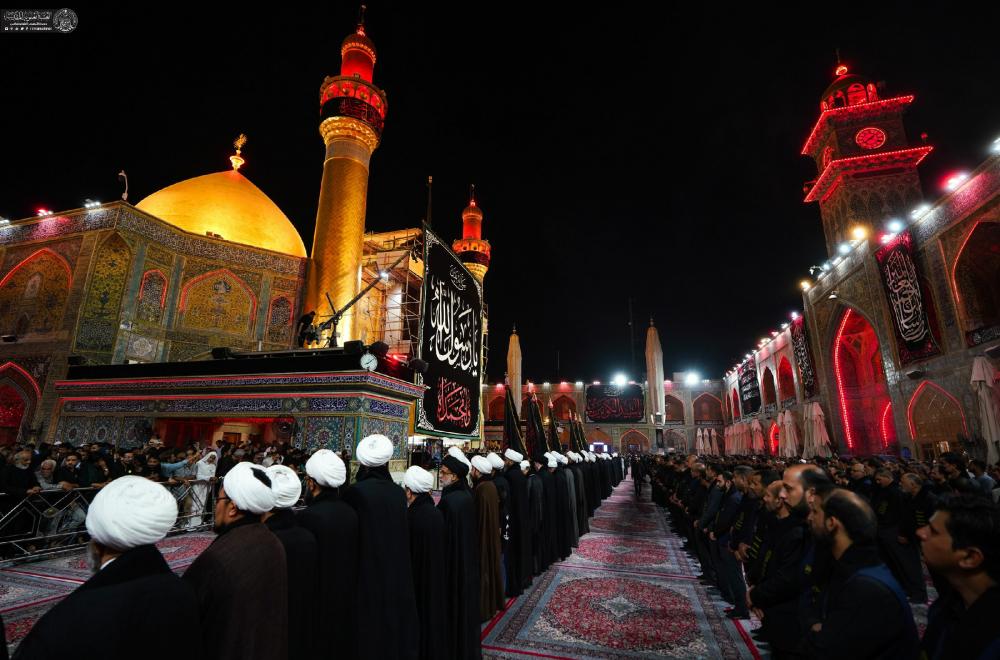 العتبة العلويّة المقدّسة ترفع راية الحزن حدادًا على رحيل النبي محمد (صلى الله عليه وآله وسلم)