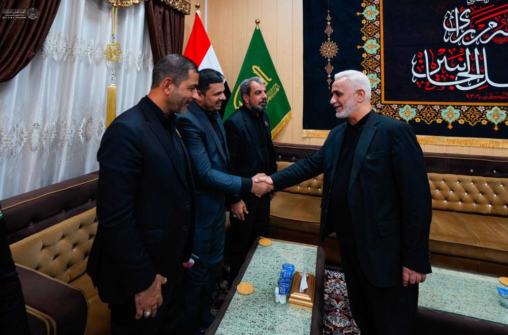 بحضور وفد موكب العتبة العلوية المقدسة .. العتبة العسكرية المقدسة تحتفي بمواكب العتبات المقدسة المشاركة في زيارة الإمام الحسن العسكري (ع)
