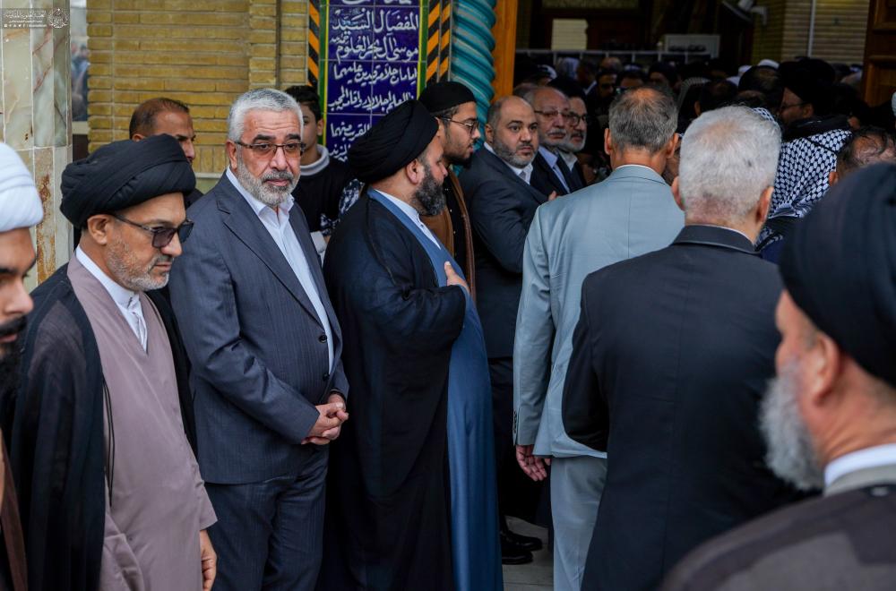 تشييعُ وَدفنُ جُثمانِ العَلّامَةِ سماحةِ السيد علي البعّاج في مرقدِ أميرِ المؤمنينَ (عليه السلام). 