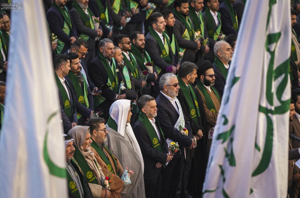 العتبة العلويّة المقدّسة تعلن انطلاق احتفالات أسبوع ولادة أمير المؤمنين(ع) برفع راية (يا وليد الكعبة) في الصحن الشريف