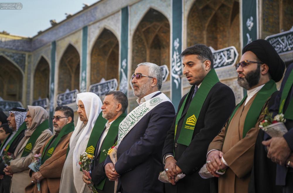 العتبة العلويّة المقدّسة تعلن انطلاق احتفالات أسبوع ولادة أمير المؤمنين(ع) برفع راية (يا وليد الكعبة) في الصحن الشريف