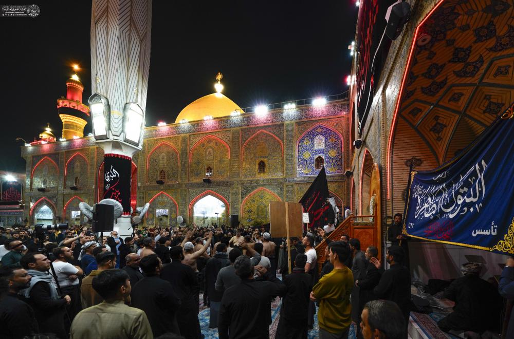 في ذكرى وفاة السيدة زينب (ع) .. العتبة العلوية المقدسة تستقبل 300 موكب للعزاء 