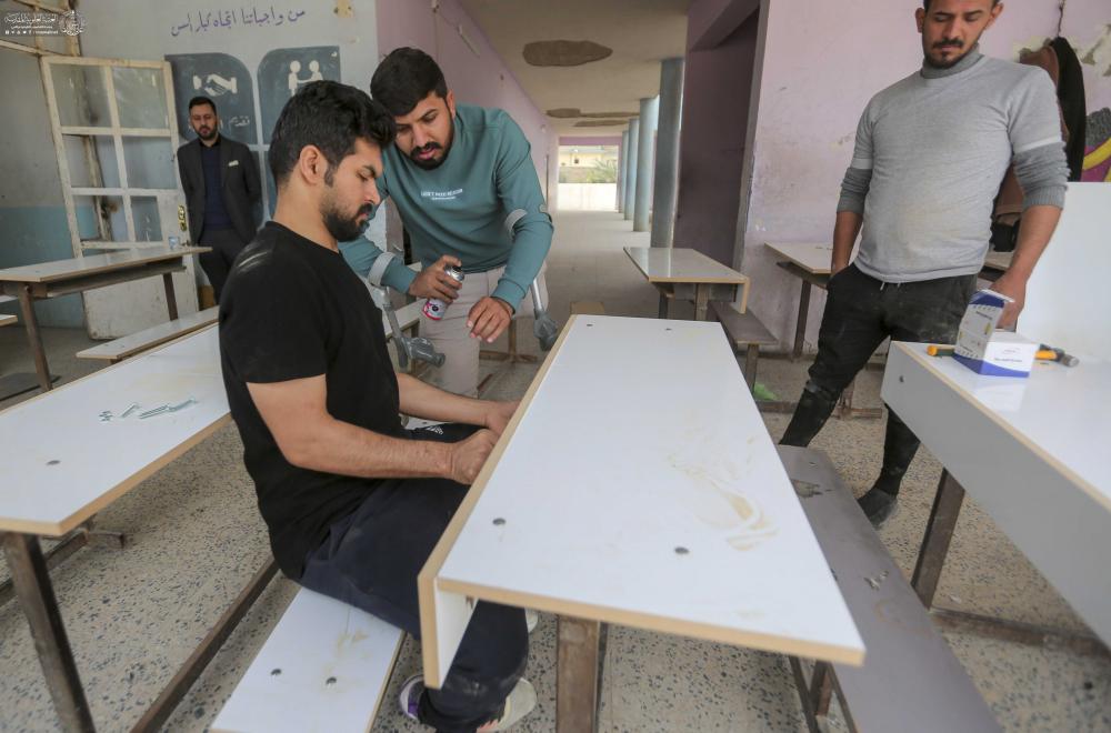 للسنة الخامسة على التوالي .. العتبة العلوية المقدسة تُطلق حملة جديدة لصيانة المقاعد الدراسية