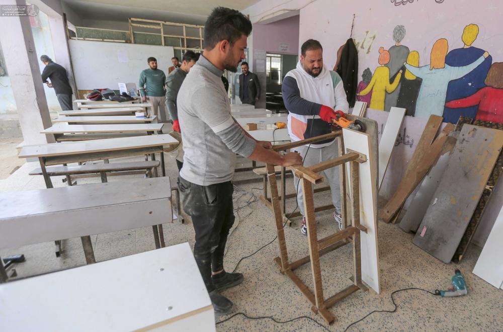 للسنة الخامسة على التوالي .. العتبة العلوية المقدسة تُطلق حملة جديدة لصيانة المقاعد الدراسية