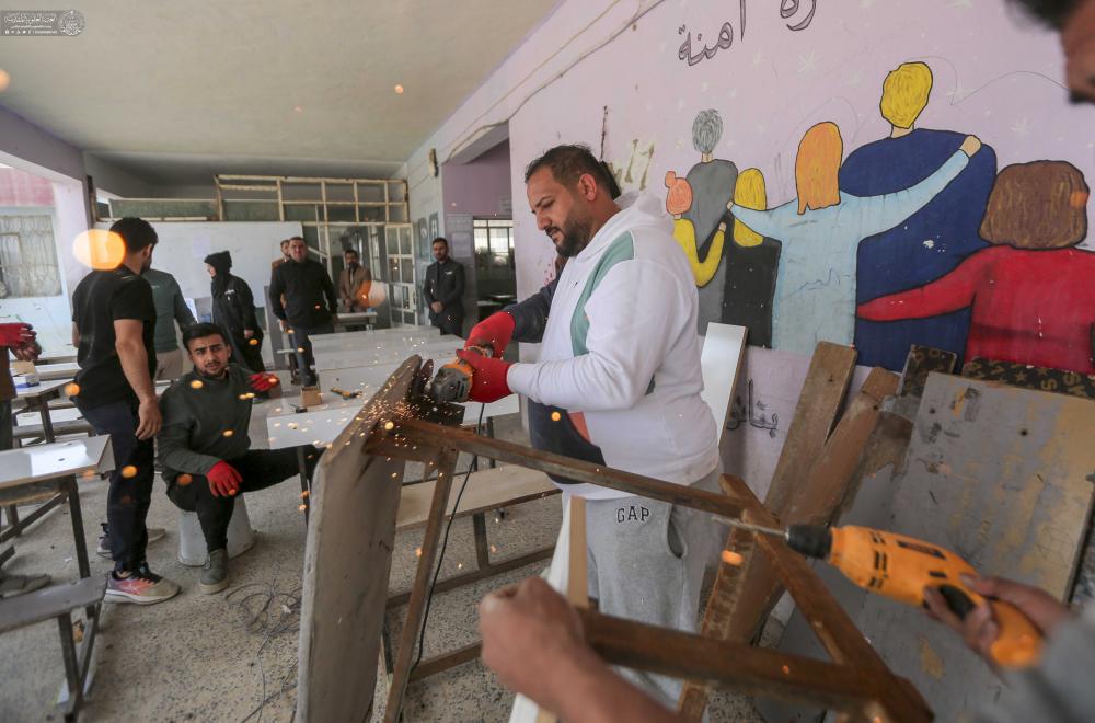 للسنة الخامسة على التوالي .. العتبة العلوية المقدسة تُطلق حملة جديدة لصيانة المقاعد الدراسية