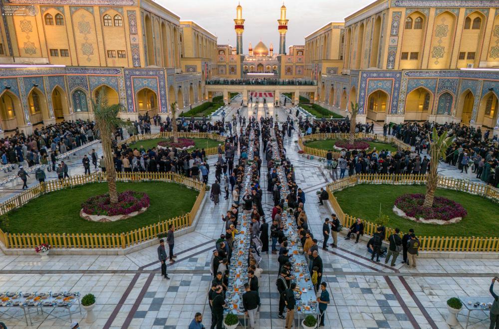 100 ألف وجبة إفطار ومآدب كُبرى في صحن السيدة فاطمة (ع) .. العتبة العلوية المقدسة تستقبل ملايين الزائرين بذكرى شهادة أمير المؤمنين(ع)