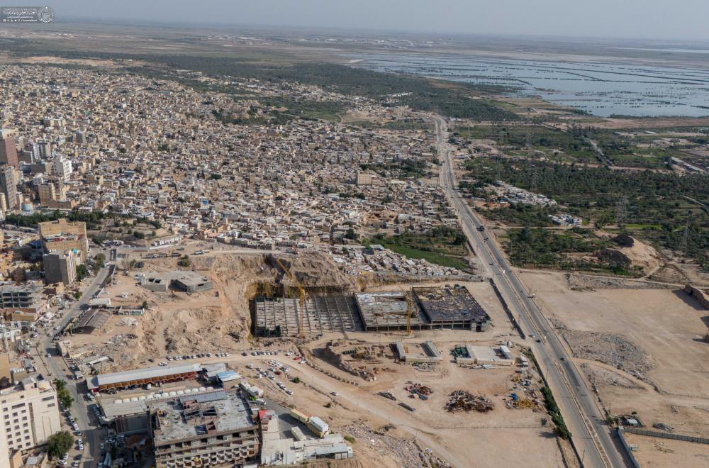 بوتيرة متسارعة .. العتبة العلوية المقدسة تشرف على إنشاء مشروع " مرآب النجف الكبير"   