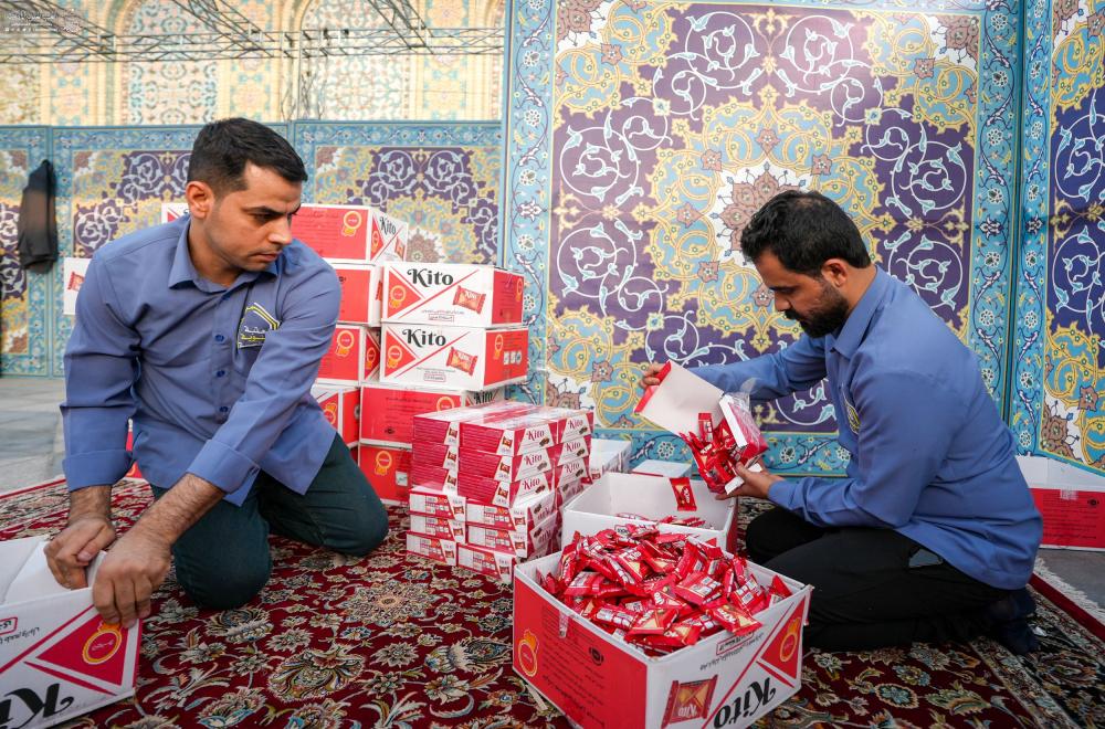 العتبة العلويّة المقدّسة تشارك بتقديم الخدمات للزائرين بمناسبة مولد الإمام الرضا (ع) في مشهد المقدّسة 