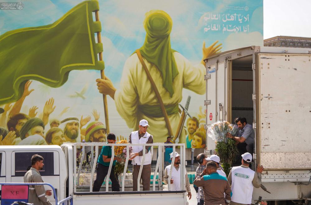 مئات الآلاف من الورد الطبيعي تفوح بعطرها في رحاب الغدير الأغرّ 