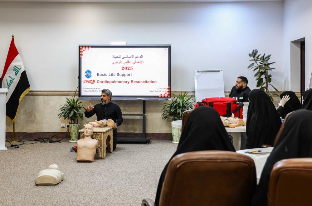 ورشة تدريبية للإخلاء الطارئ في العتبة العلويّة المقدّسة استعدادًا للزيارات المليونية