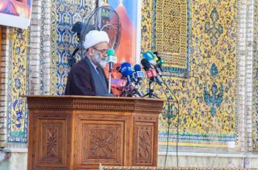 الصحن الحيدري الشريف يشهد وضع حجر الأساس لمشروع تذهيب قبة المرقد العلوي المطهر