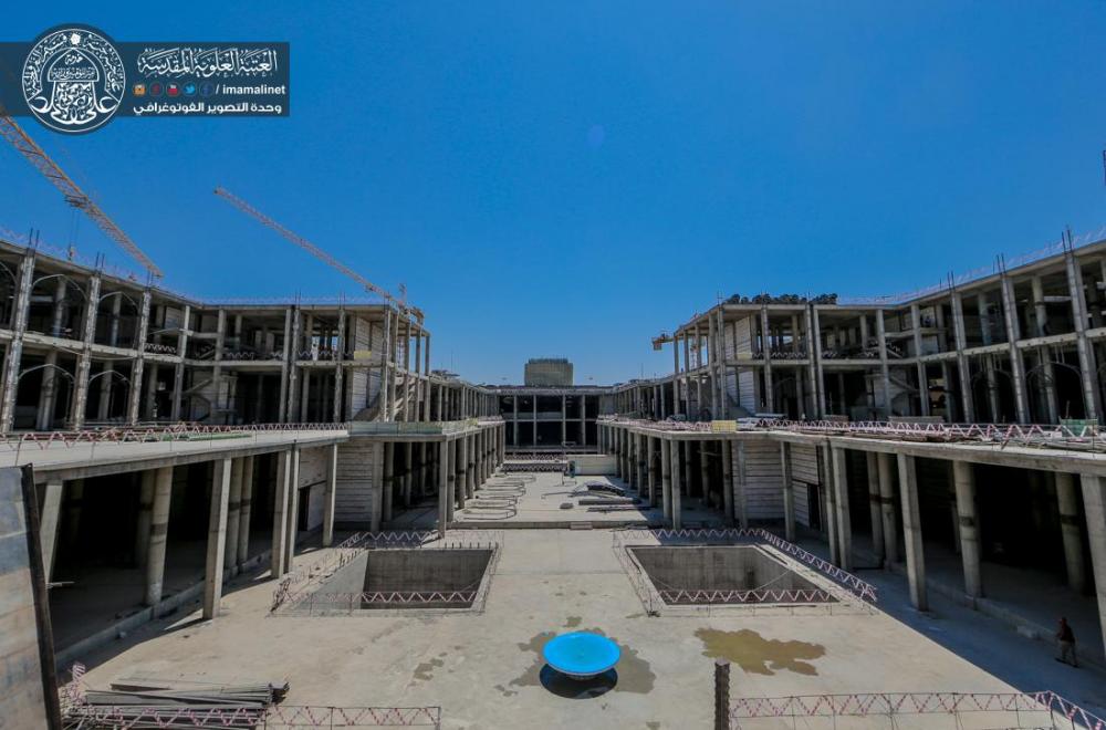الكوادر الهندسية في مشروع صحن فاطمة (عليها السلام) تواصل انجاز المراحل الأخيرة من المباني الخدمية 