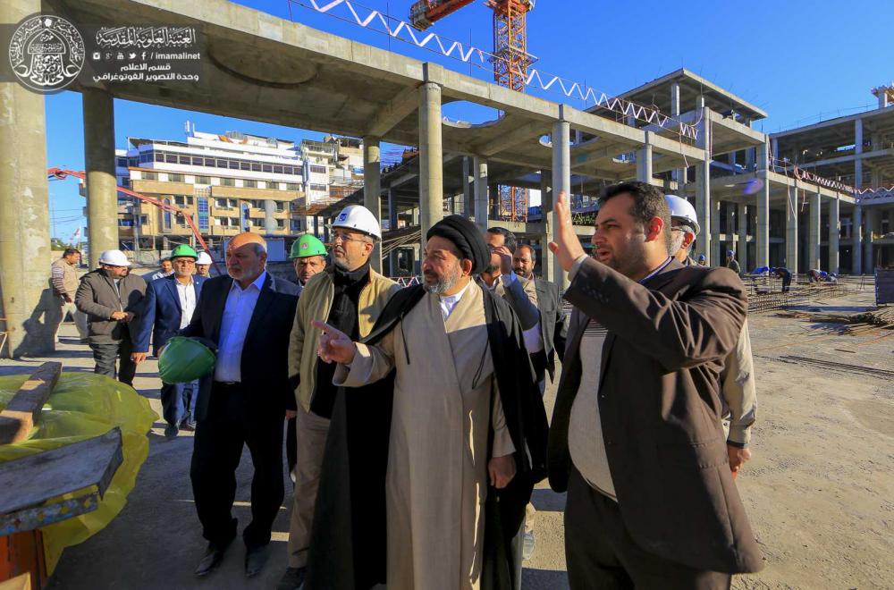   الأمين العام للعتبة العلوية المقدسة يتفقد مراحل الإنجاز الجديدة في مشروع التوسعة (صحن فاطمة – عليها السلام)
