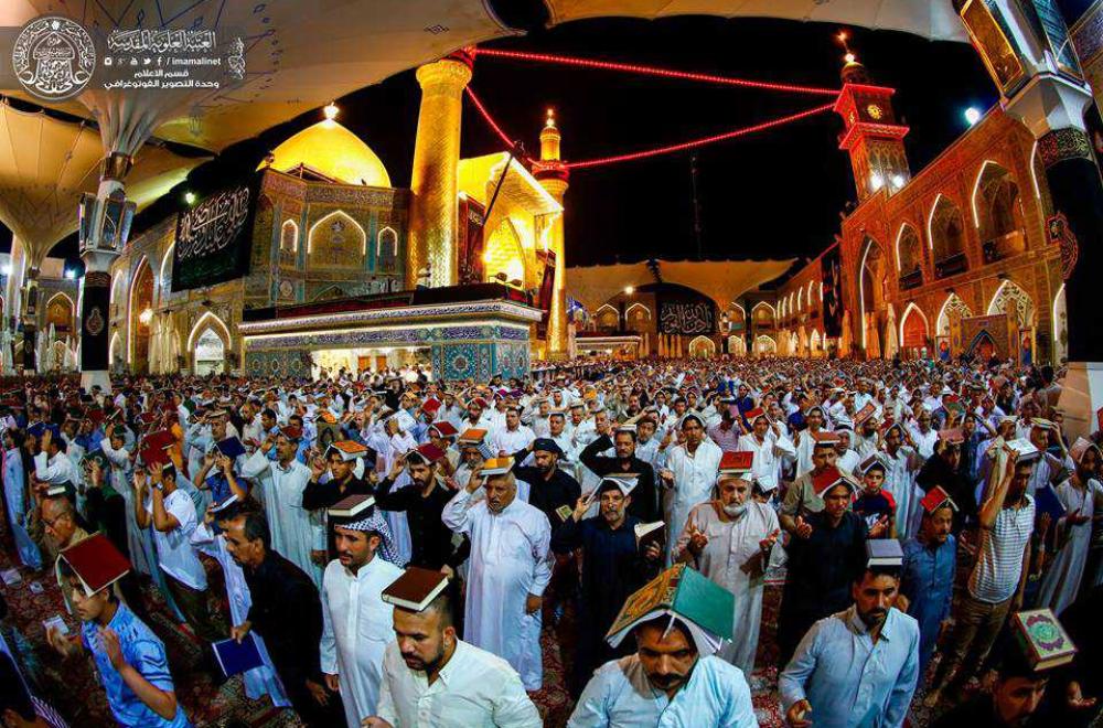 بالصور .. إحياء الليلة الثالثة والعشرون(ليلة القدر) من شهر رمضان المبارك في رحاب مرقد أمير المؤمنين(ع)