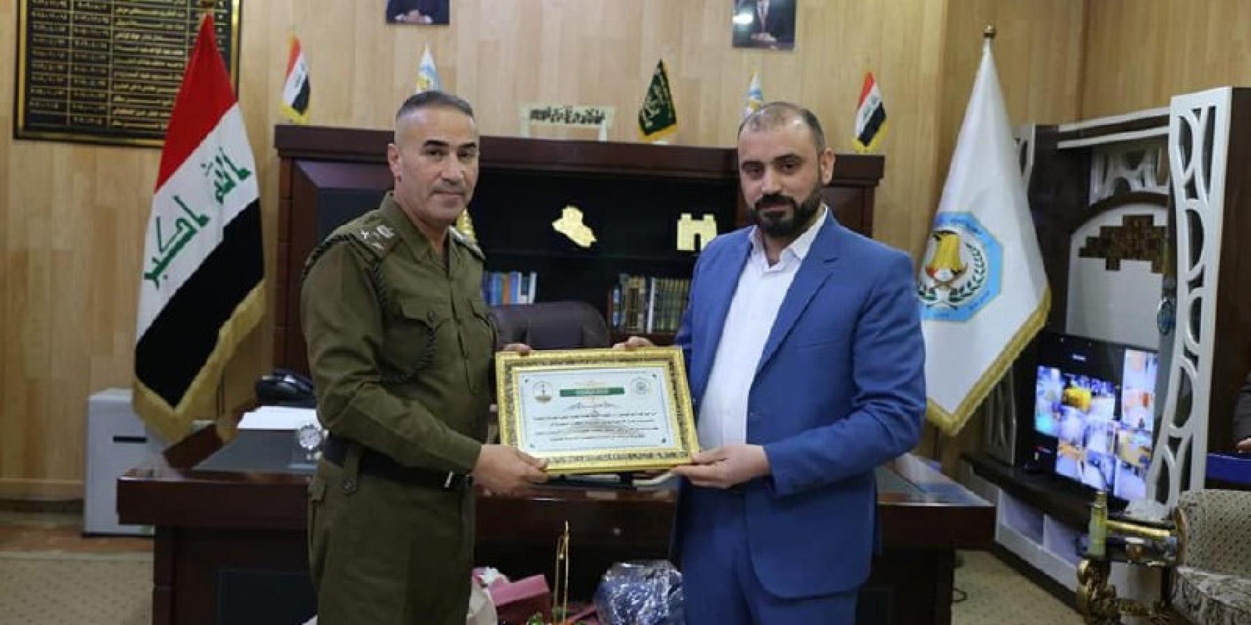 قسم العلاقات العامة في العتبة العلوية يقدم التهاني الى قادة ومنتسبي الشرطة بمناسبة عيدهم الوطني