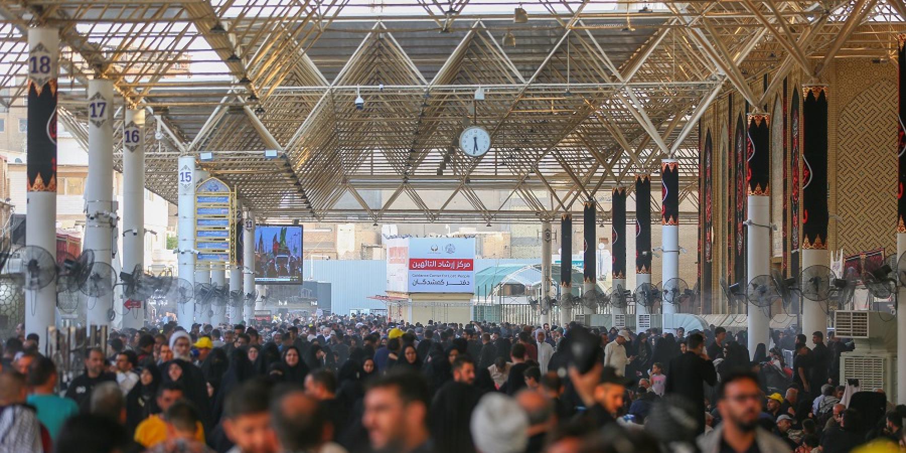 العتبة العلوية المقدسة تواصل تقديم خدماتها للزائرين العائدين من زيارة الأربعين 