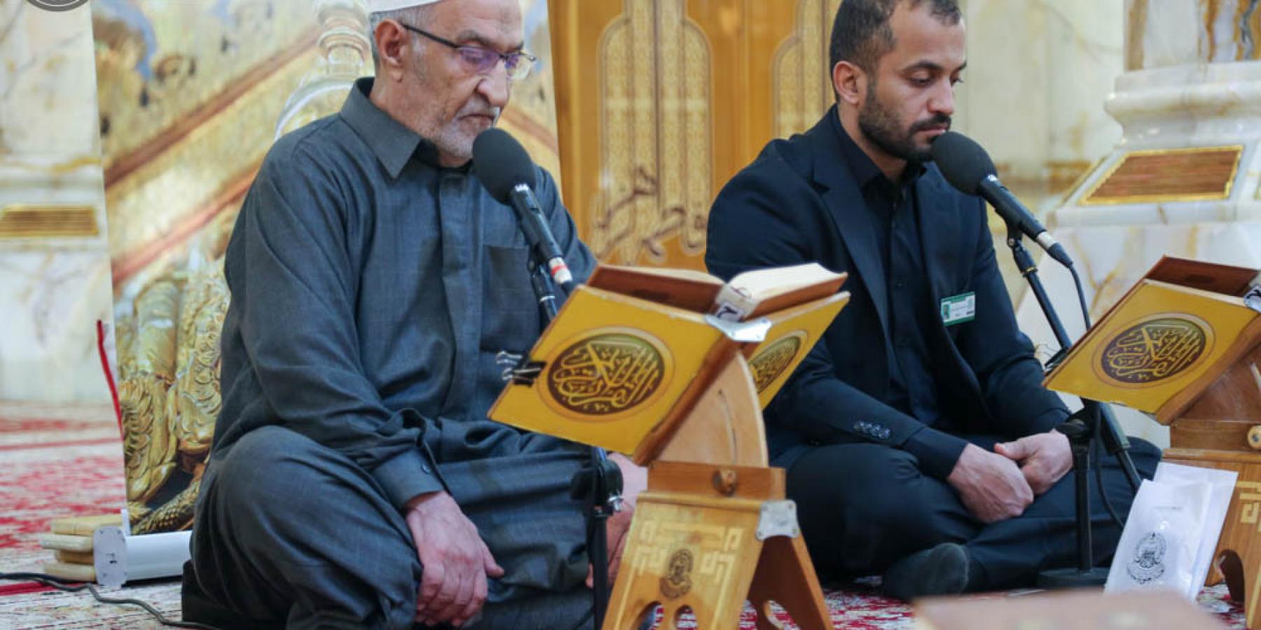 دار القرآن الكريم تقيم جلسات تعليمية قرآنية للزائرين الوافدين إلى حرم المولى أمير المؤمنين (ع)