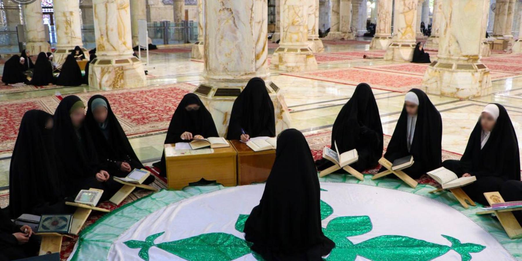 بالصور ... دار القرآن الكريم النسوية في العتبة العلوية المقدسة تجري الاختبار النهائي لمجموعة من الحافظات في دورة حفظ القرآن الكريم الحضورية