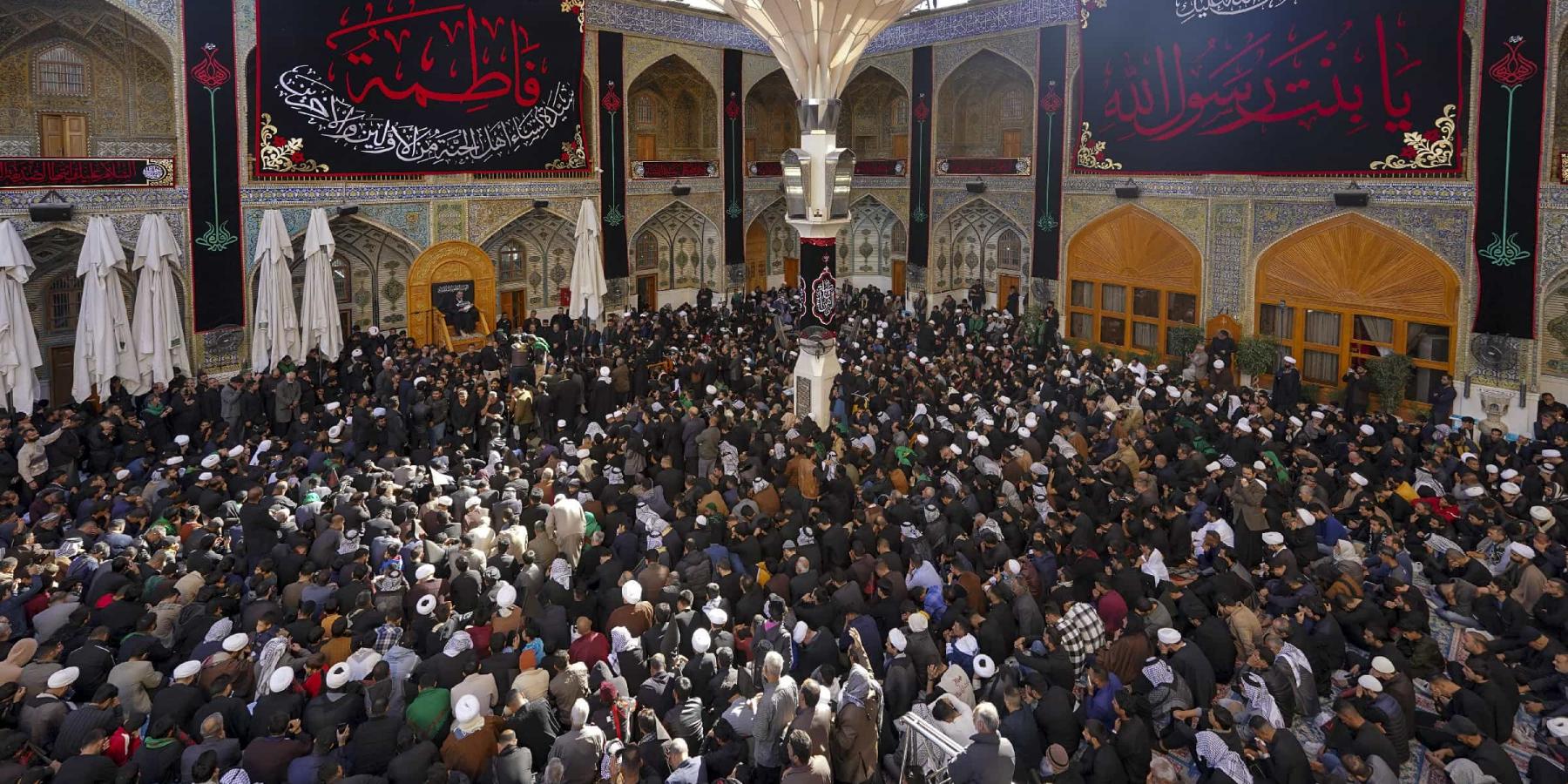 العتبة العلوية المقدسة تستقبل المسيرة الفاطمية ومواكب العزاء بذكرى شهادة السيدة الزهراء (ع)