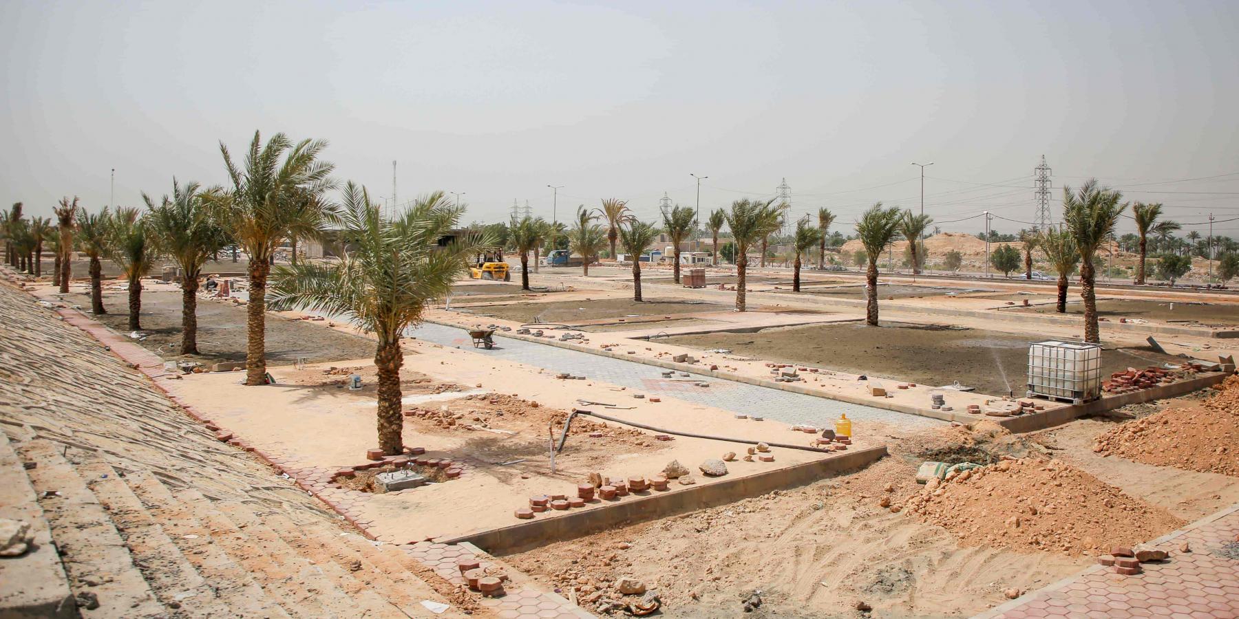 الكوادر الهندسية والفنية في العتبة العلوية المقدسة تحقق نسب إنجاز متقدمة في مشروع استراحة النخيل  