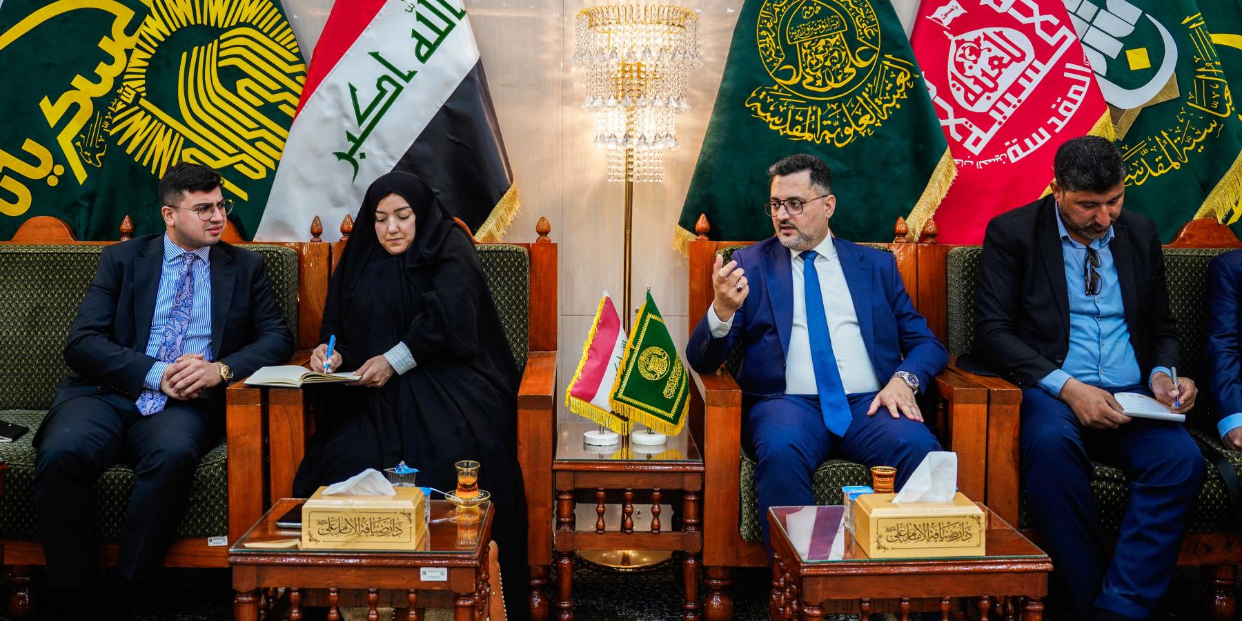 العتبة العلوية المقدسة : ممثلو شركات ألمانية يبحثون آفاق التعاون في مجالات الإعمار والدعم اللوجستي 