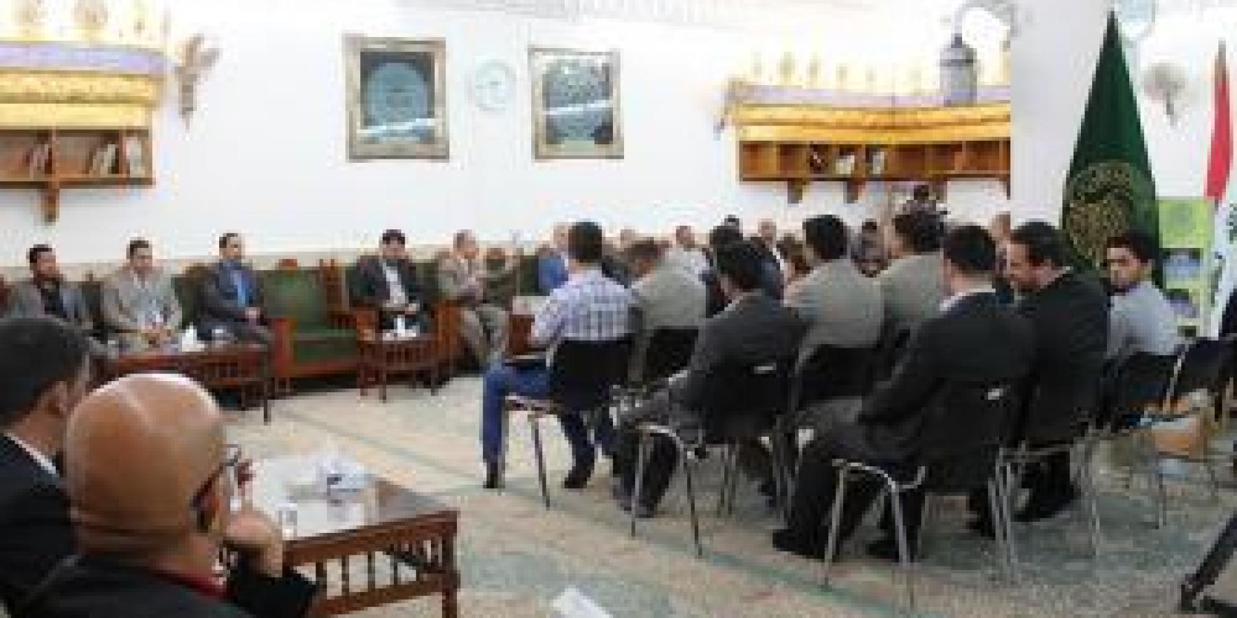 العتبة العلوية المقدسة تحتضن ملتقى تشاوريا مع اعلاميي وصحفيي النجف الأشرف للتباحث حول التغطية الاعلامية لفعاليات مهرجان الغدير العالمي الثاني