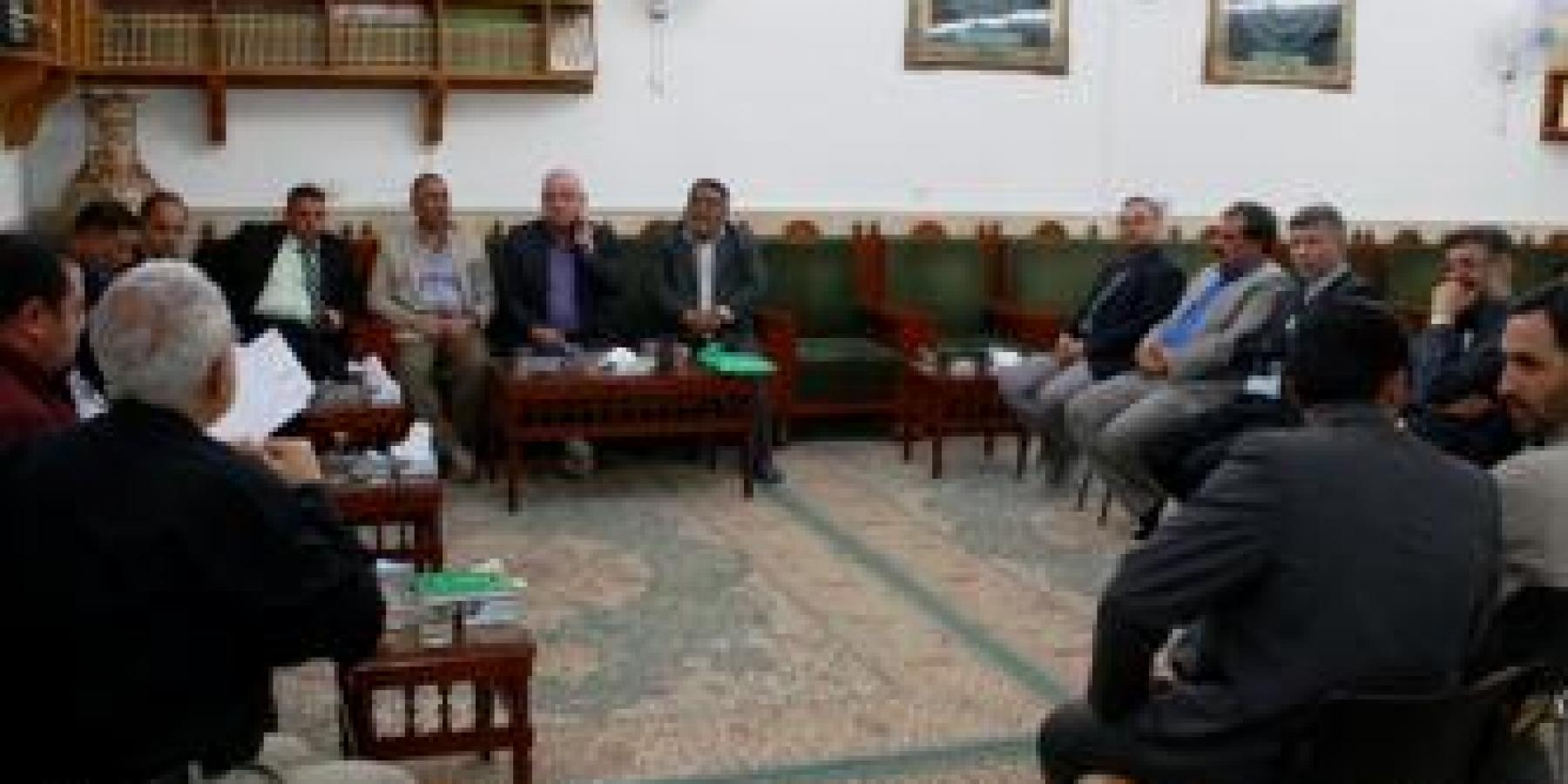 الأمانة العامة للعتبة العلوية المقدسة تناقش مع هيئة الاعمار وممثلي شركة الكوثر للإعمار والبناء التطورات الحاصلة في مشروع صحن فاطمة عليها السلام