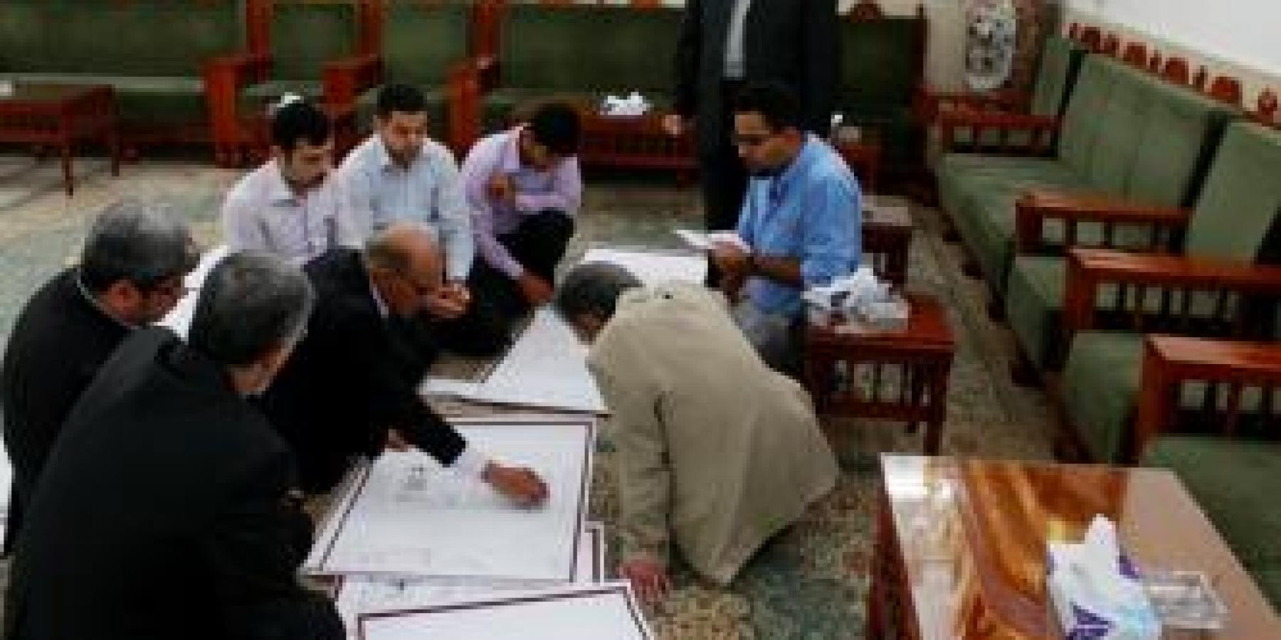 مسؤولو قسم الشؤون الهندسية والفنية في العتبة العلوية المقدسة يَطَّلعون على التصاميم المعدلة لمشروع المدينة الاعلامية