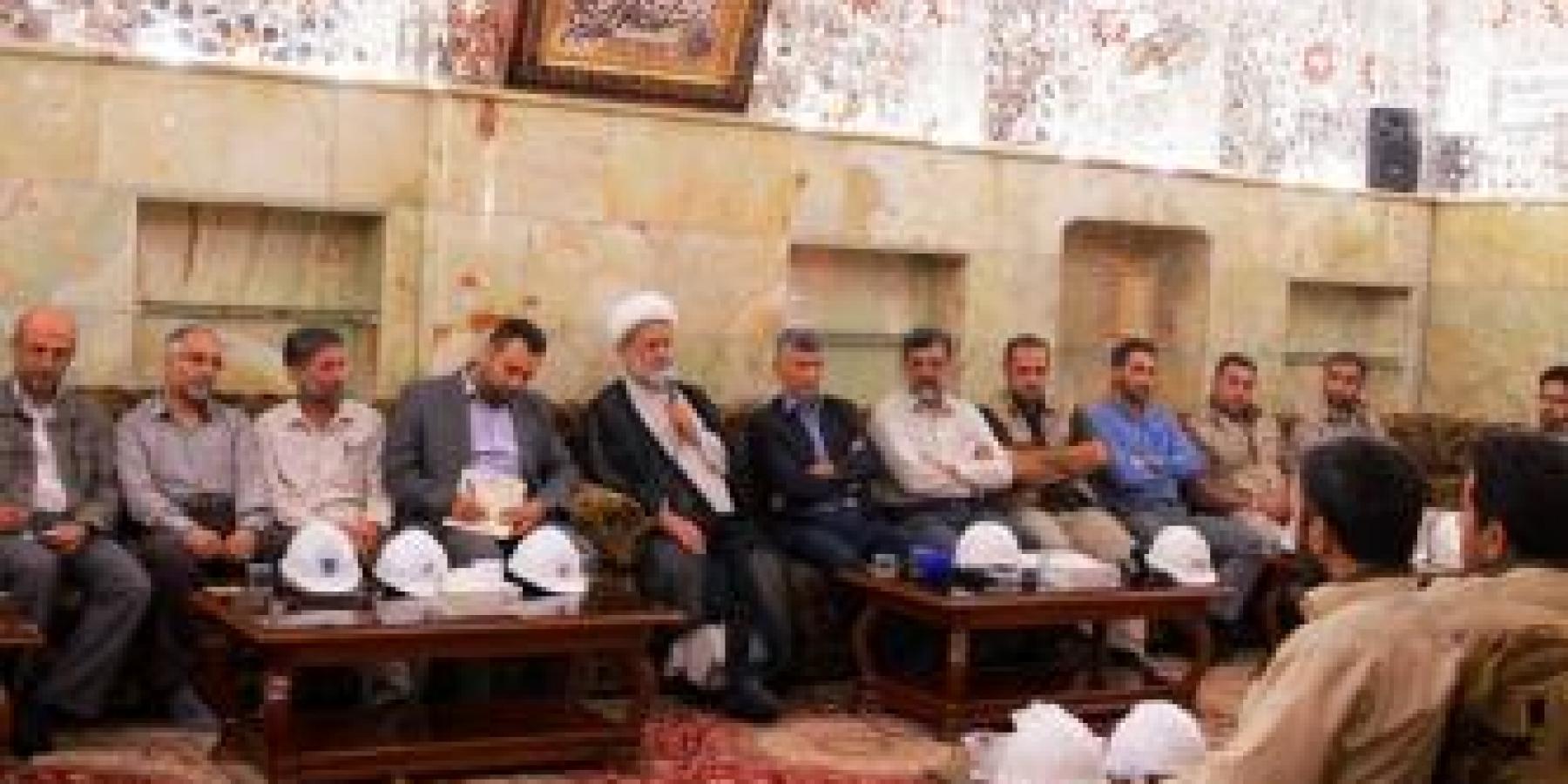 الأمين العام للعتبة العلوية المقدسة يتابع مراحل الإنجاز الجارية في مشروع صحن فاطمة الزهراء عليها السلام مع ممثلي الشركة المنفذة للمشروع