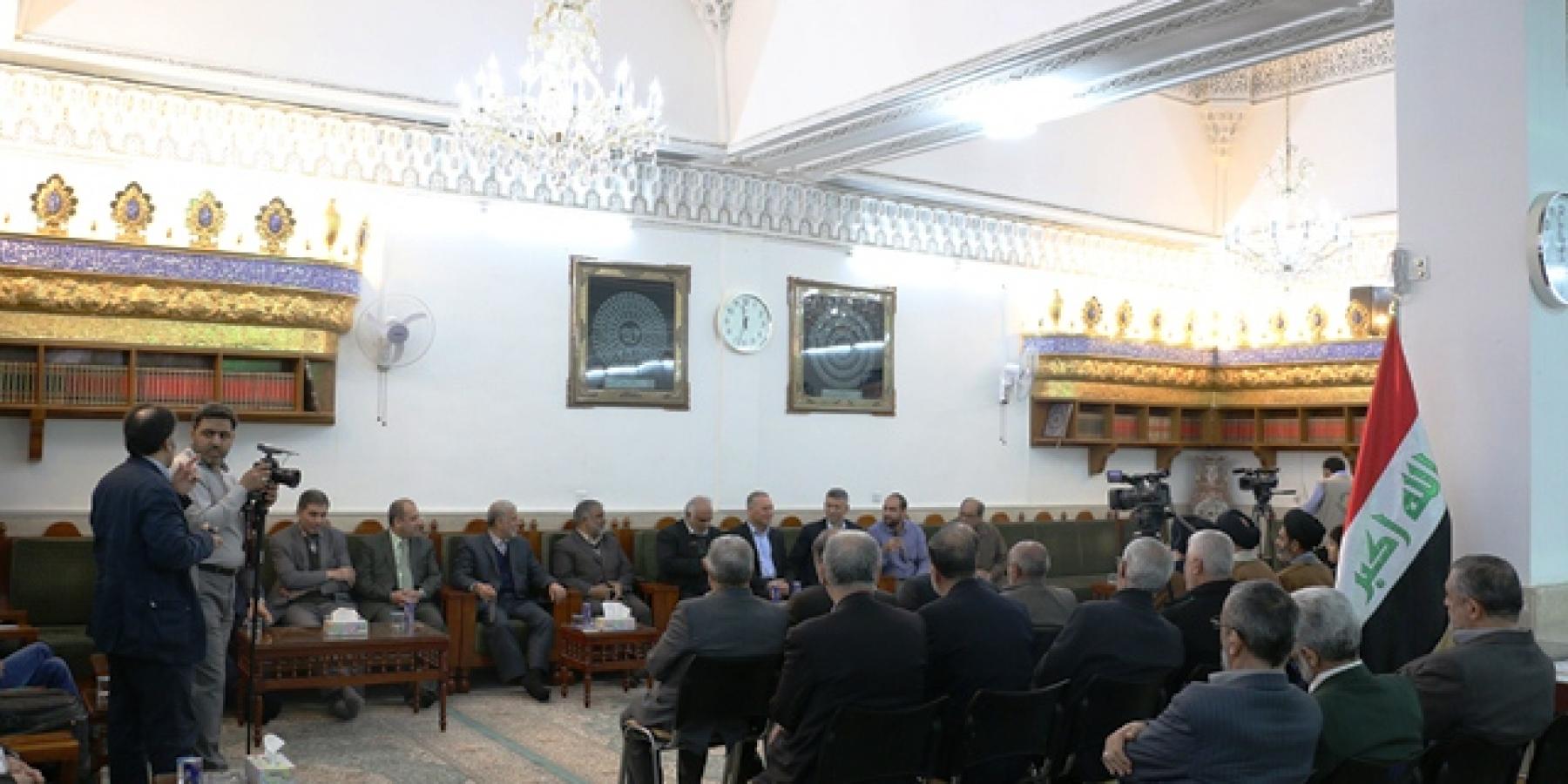 الامانة العامة للعتبة العلوية المقدسة تعقد اجتماعا موسعا مع مسؤولي شركة الكوثر الهندسية المنفذة لمشروع صحن فاطمة الزهراء (عليها السلام ) 