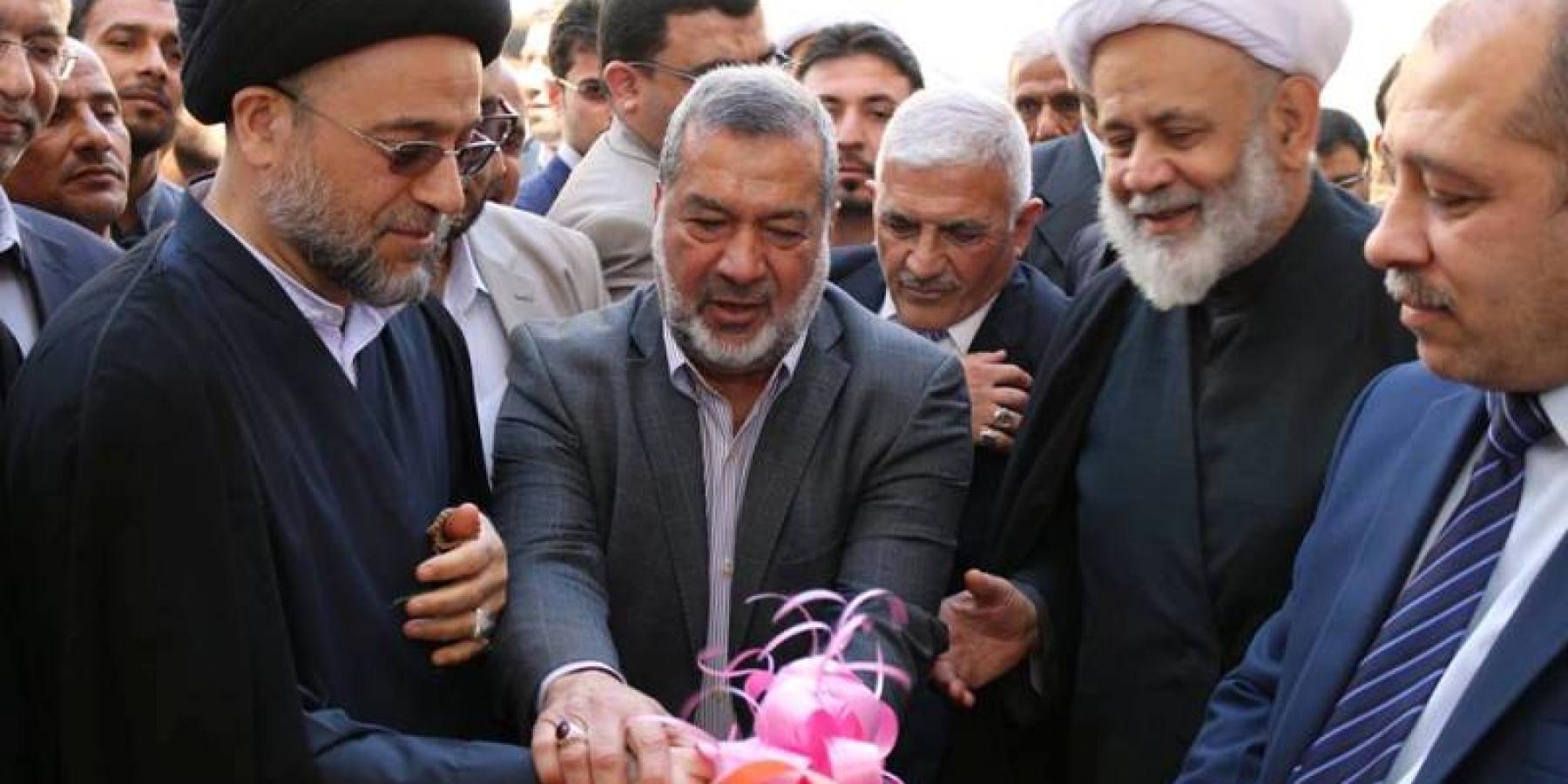  رئيس ديوان الوقف الشيعي برفقة الامين العام للعتبة العلوية المقدسة يفتتحان  مشروع الهيكل الكونكريتي للمكتبة الحيدرية الكبرى والمتحف العلوي 