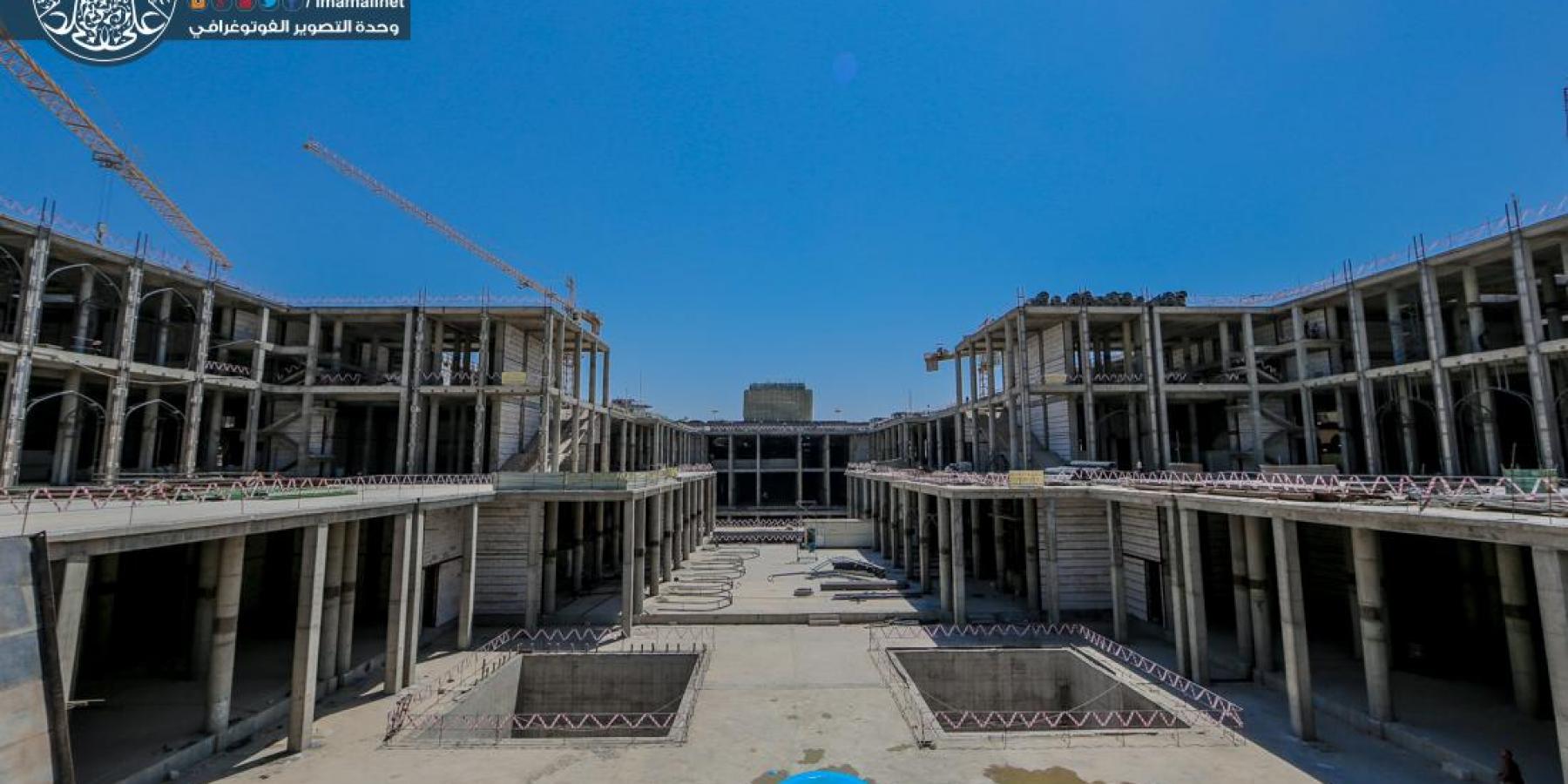 الكوادر الهندسية في مشروع صحن فاطمة (عليها السلام) تواصل انجاز المراحل الأخيرة من المباني الخدمية 