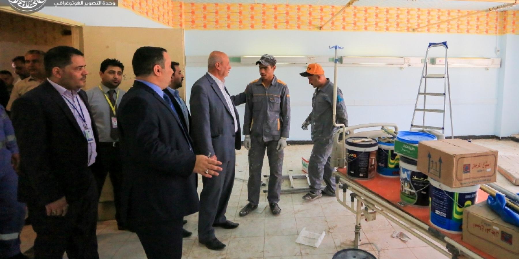 نائب الأمين العام للعتبة المقدسة يطلع على مراحل تأهيل مستشفى الزهراء في محافظة النجف الأشرف