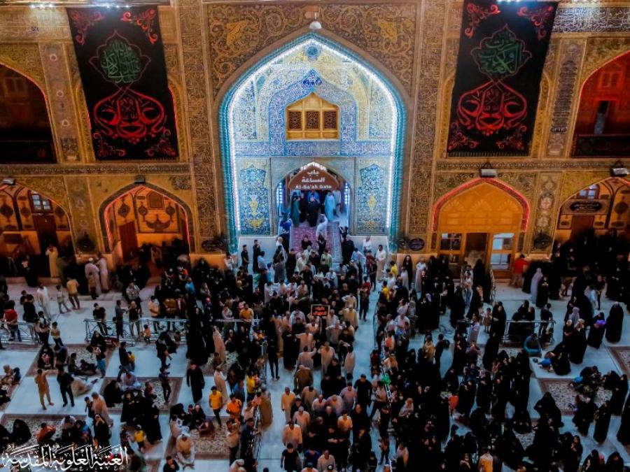 نشر معالم الحزن في رحاب مرقد أمير المؤمنين (ع) لإحياء ذكرى شهادته الأليمة + صور