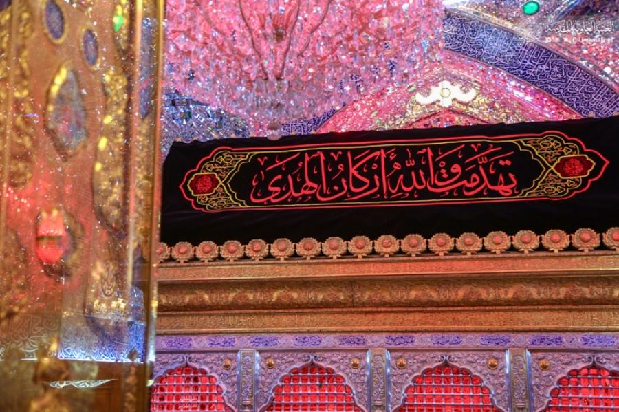 نشر معالم الحزن في رحاب مرقد أمير المؤمنين (ع) لإحياء ذكرى شهادته الأليمة + صور