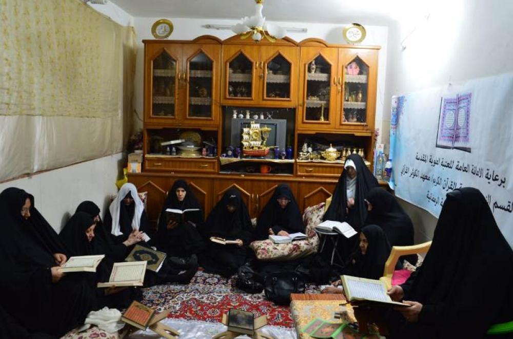 شعبة القرآن الكريم النسوية مستمرة بجلساتها القرآنية في الحسينيات والبيوت خلال ليالي شهر رمضان المبارك