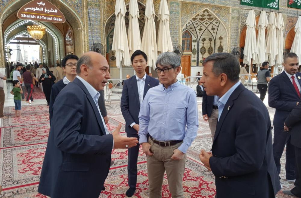 السفير الياباني الجديد في العراق : مرقد الإمام علي يحمل معالم مدهشة ومثيرة للإعجاب والاحترام