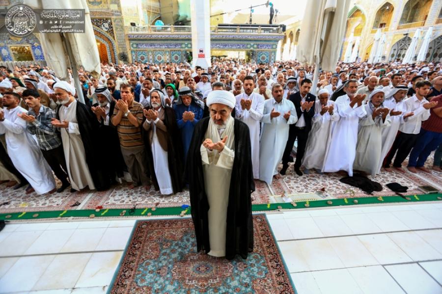 In Pictures…Performing the Eid Prayer in the Imam Ali (PBUH) Holy Shrine