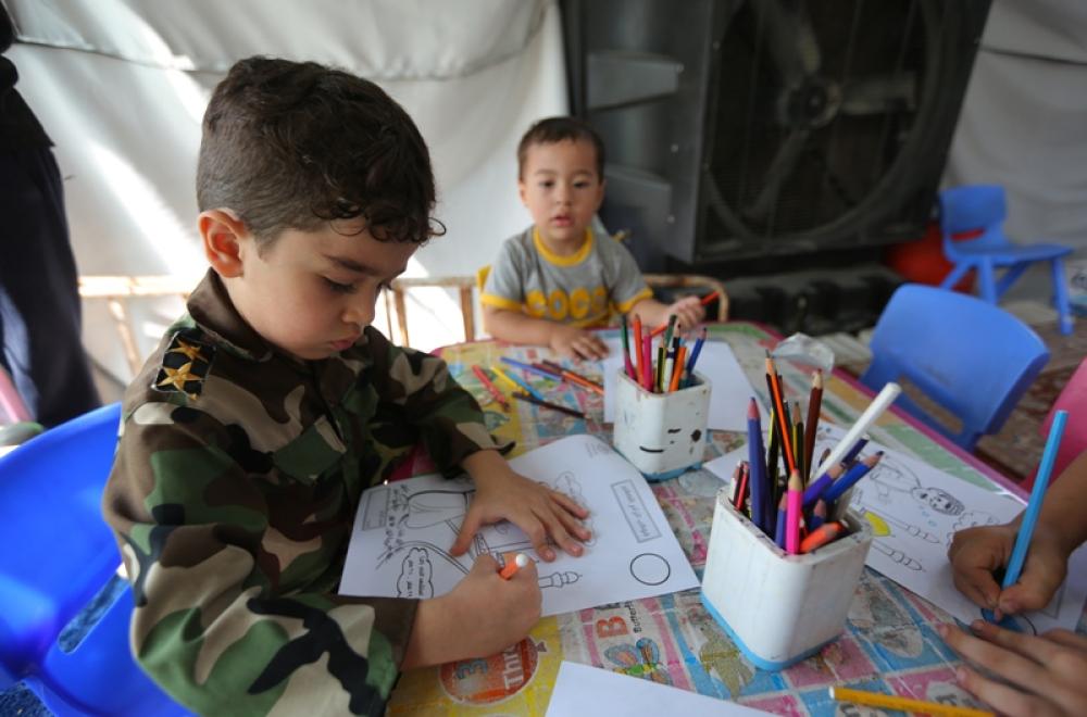 مركز المحسن لثقافة الأطفال في العتبة العلوية ينفذ فعاليات ثقافية لخدمة الأطفال السائرين على طريق (يا حسين)