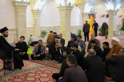 نخبة من أبناء الحشد الشعبي في ضيافة العتبة العلوية المقدسة