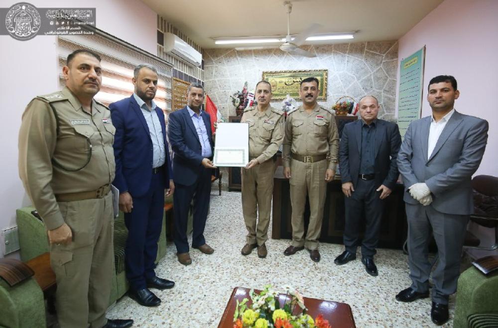 قسم العلاقات العامة في العتبة العلوية  يثمّن جهود قادة الأجهزة الأمنية في محافظة بابل