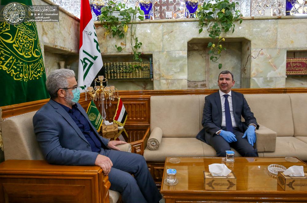 الأمين العام للعتبة العلوية  يستقبل وزير النفط العراقي