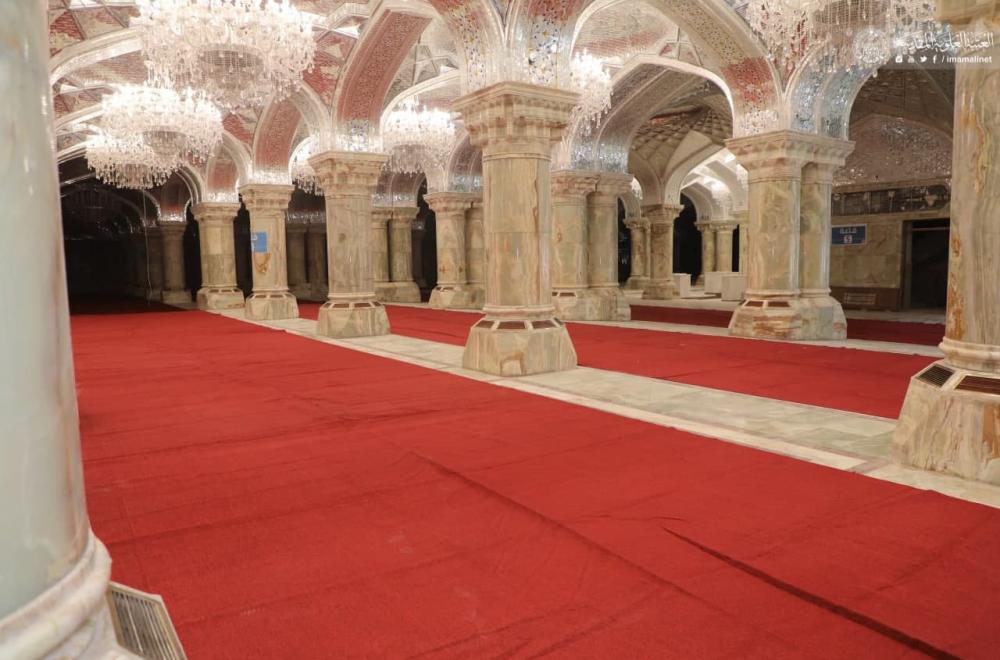 العتبة العلوية المقدسة تجهز أكبر مساحة لإيواء الزائرين في صحن السيدة فاطمة (ع) تتسع لــ 30 ألف زائر 